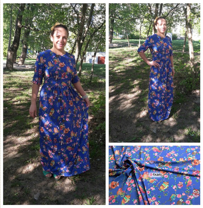 Платье из ткани ниагара