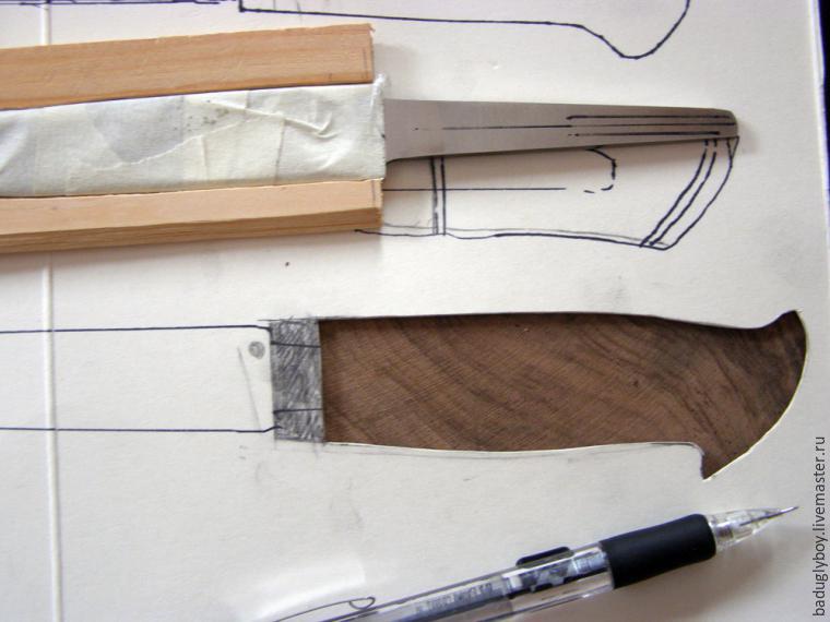 Мастерим ножны для ножа с грибком, фото № 3
