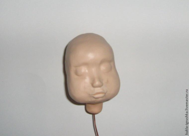 Лепка головы куклы из полимерной глины, фото № 11 № 11