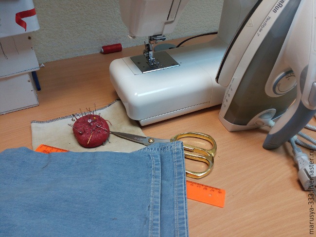 Как укоротить джинсы с сохранением нижней кромки, фото № 1