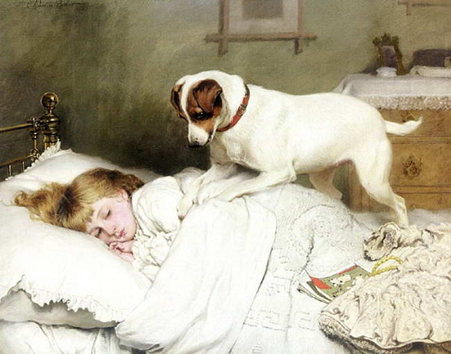 Тёплые отношения детей и собак в картинах английского художника-анималиста riton iviere, фото № 4