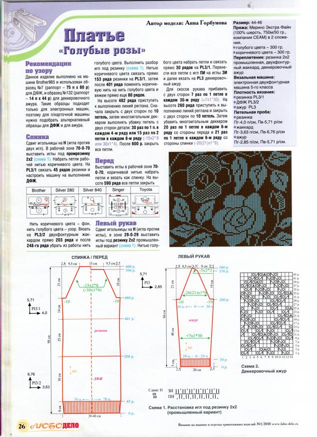 Журнал любо дело смотреть бесплатно схемы вязание