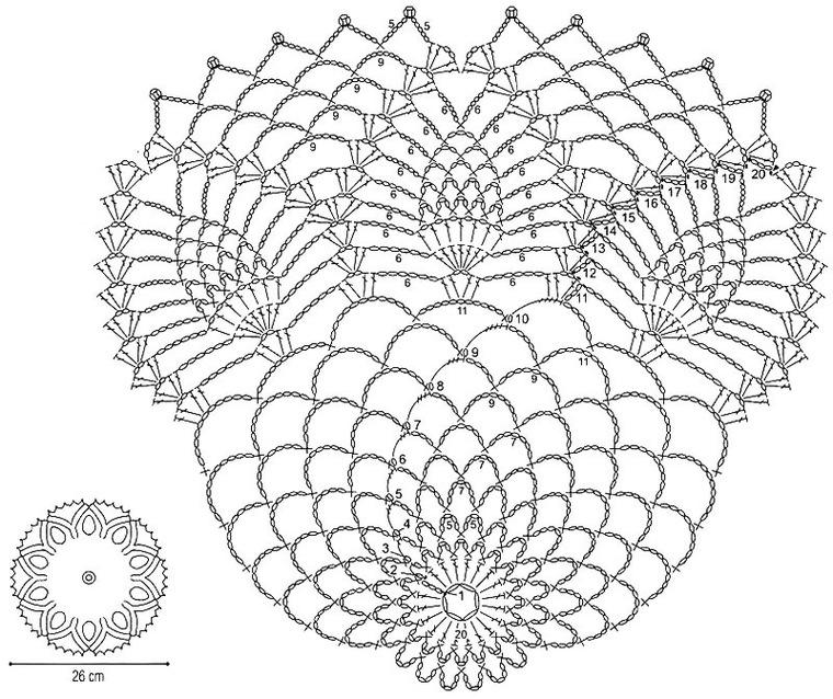 53 простые и красивые Салфетки Крючком со Схемами Вязания |
