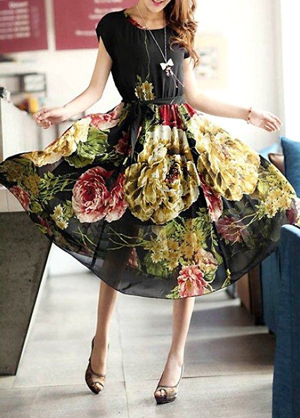 Платье юбка в цветы
