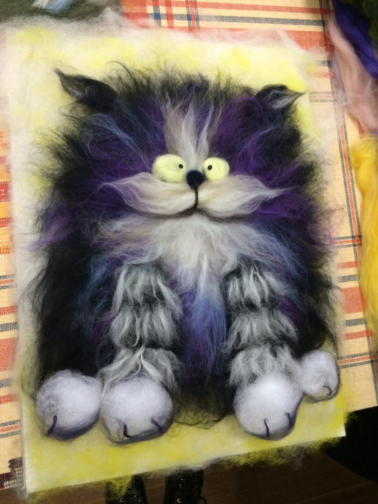 Кот с рисунком на шерсти