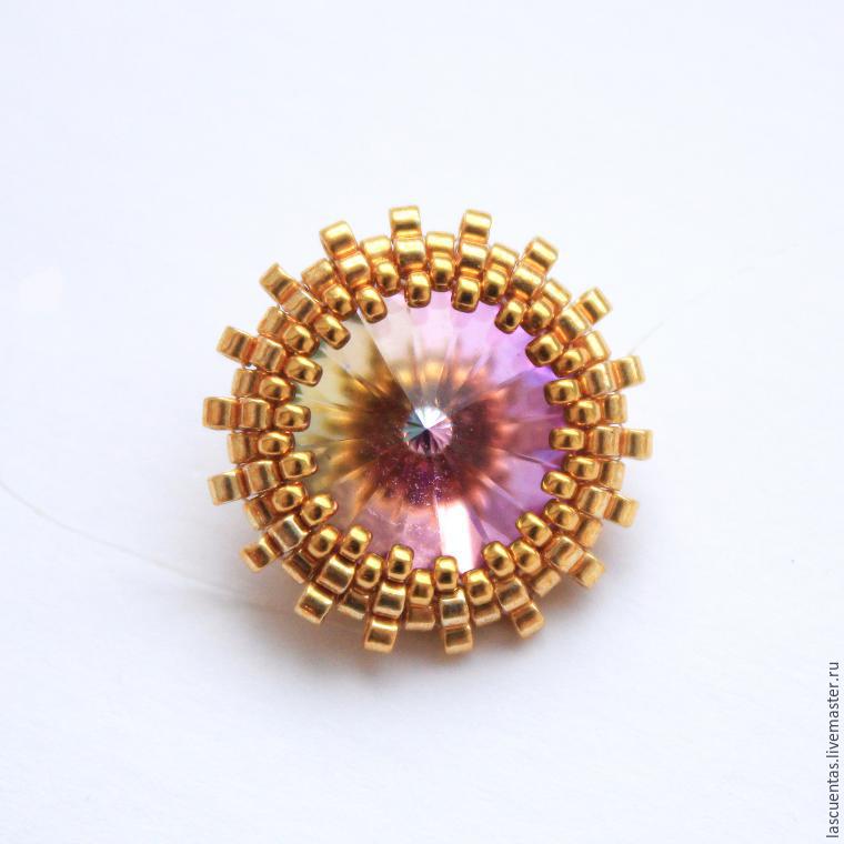 Мастер-класс создаем очаровательные серьги из бисера и кристаллов warovski, фото № 8