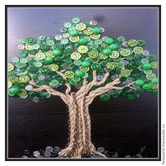 Панно Денежное дерево своими руками из монет и обоев: мастер-класс с фото