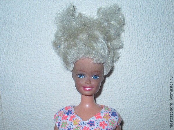 Делаем новые волосы для куклы Барби