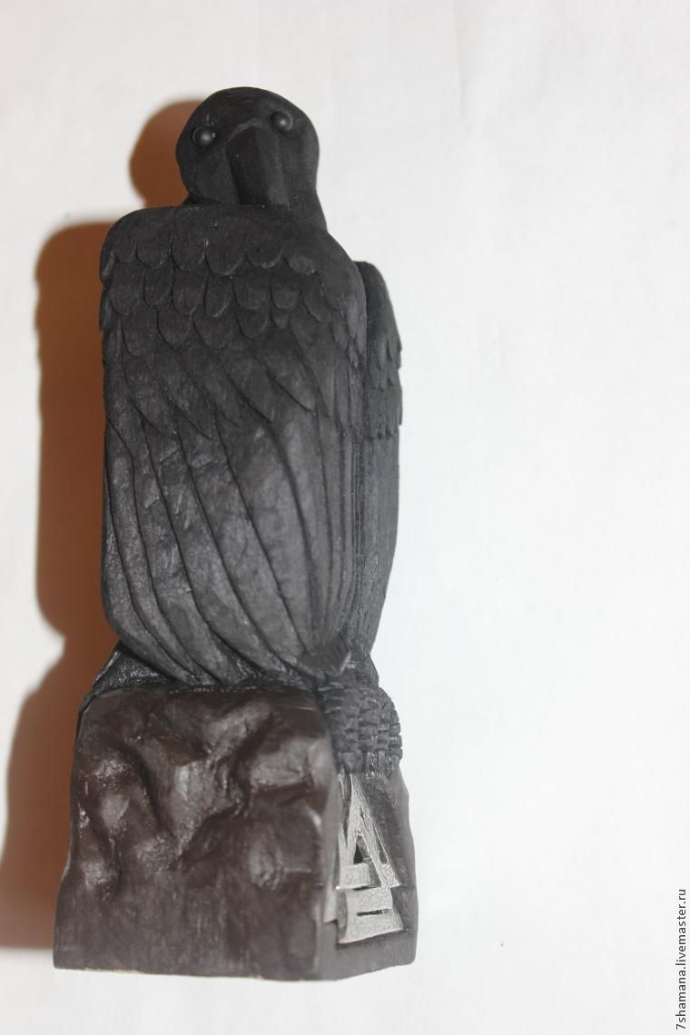 Сувенир «Ворона», 4,5×3,5 см, селенит