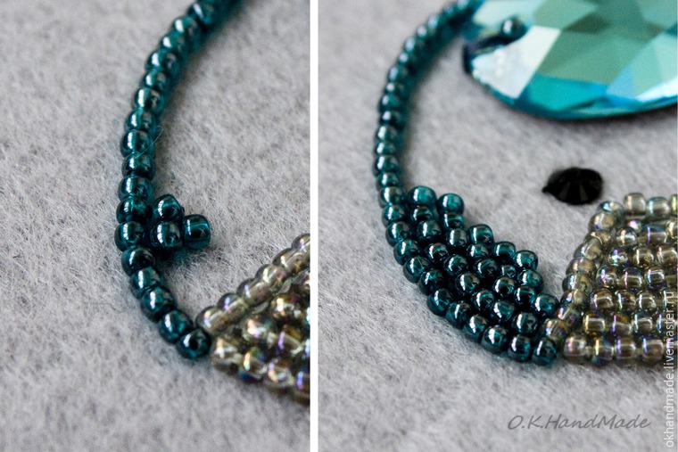 Мастерим брошь «Синий кит» в технике «вышивка бисером», фото № 10 Мастерим брошь «Синий кит» в технике «вышивка бисером», фото № 10