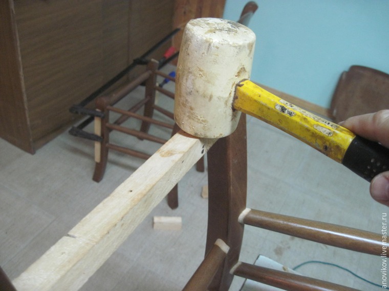 Ремонт стула с круглыми проножками с усилением. Часть 1 подготовительные работы и первое склеивание, фото № 9