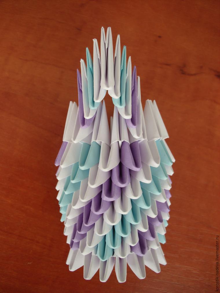 Как изготовить вазу с тюльпанами в технике модульного оригами, фото № 11