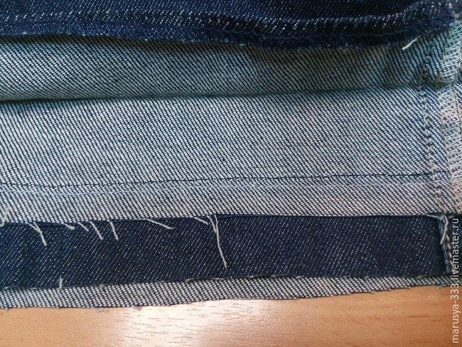 Как укоротить расклешенные джинсы с сохранением низа, фото № 15