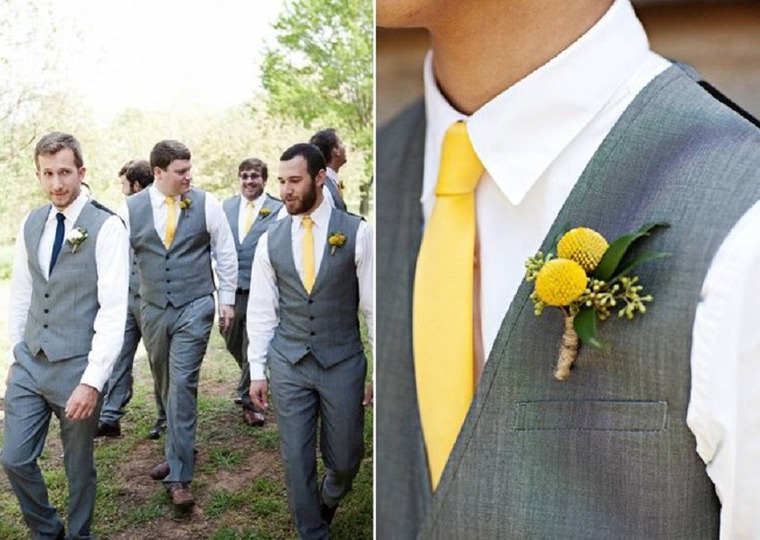 Желтый галстук к какой рубашке и костюму