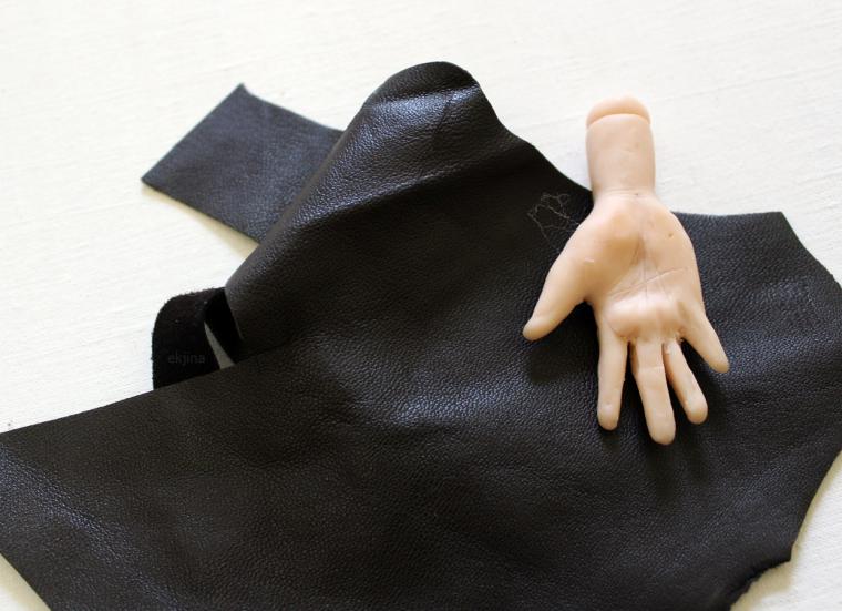 Делаем кожаные перчатки для авторской куклы, фото № 1