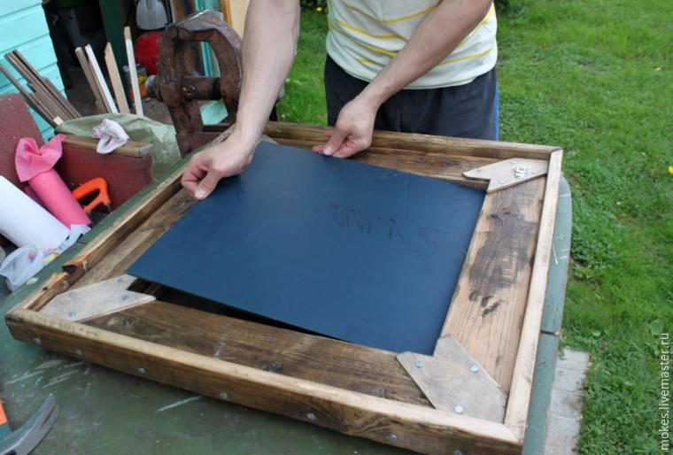 Делаем из поддона зеркало в стиле «лофт», фото № 28