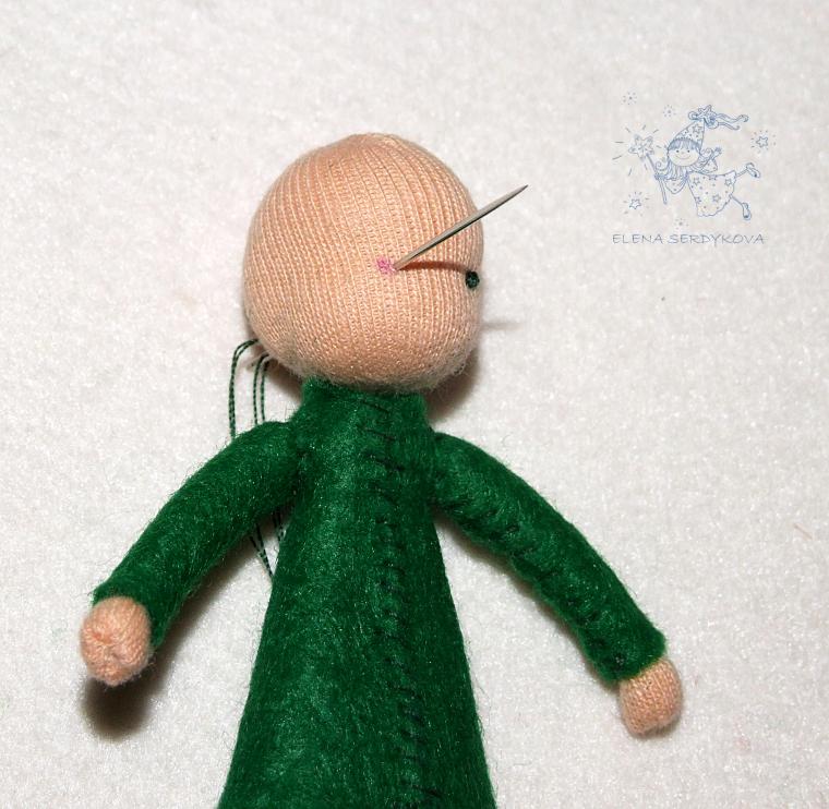 Изготовление пальчиковой куклы - продажа обрезков, фото № 37