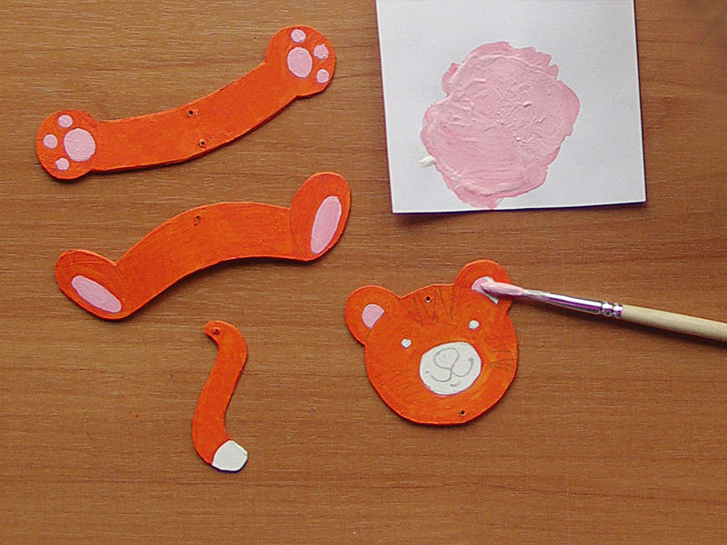 Забавный тигренок, или Елочная игрушка своими руками, фото № 6