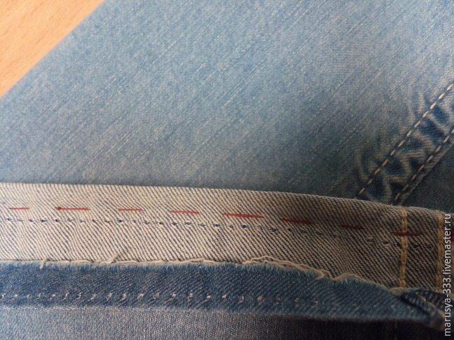 Как укоротить джинсы с сохранением нижней кромки, фото № 4