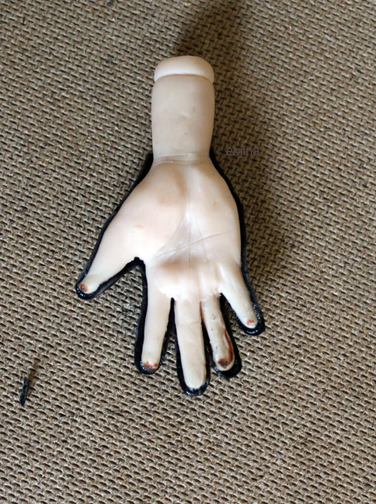Делаем кожаные перчатки для авторской куклы, фото № 6