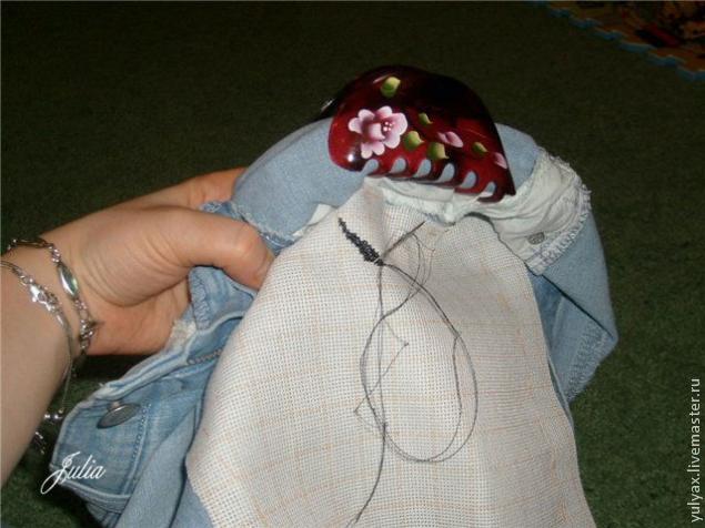Как сделать вышивку на плотной ткани, фото № 16