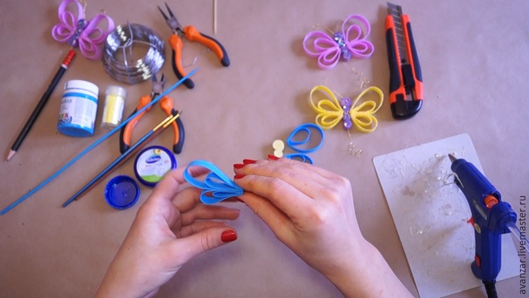 Мастерим бабочек и стрекоз из фоамирана, фото № 12