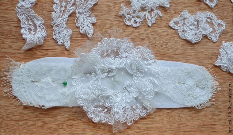 Создаем красивый пояс на свадебное платье, фото № 10