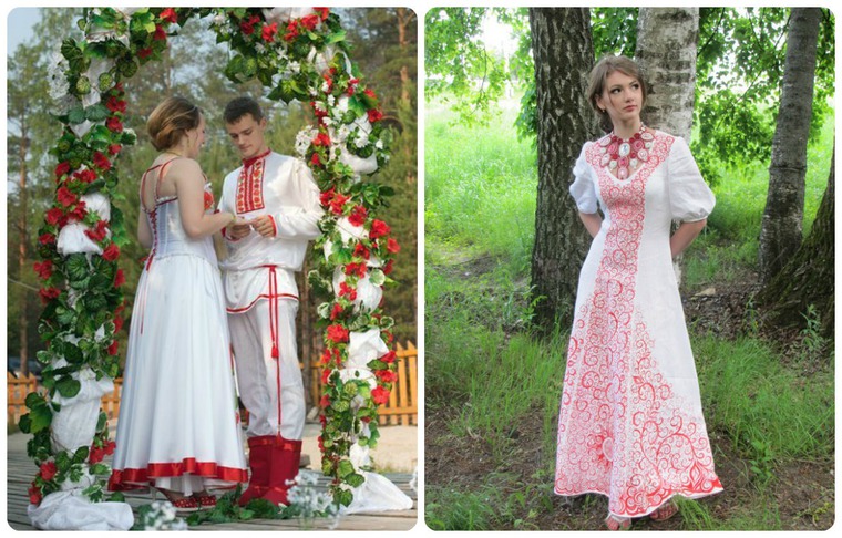 Русские свадебные костюмы жениха и невесты