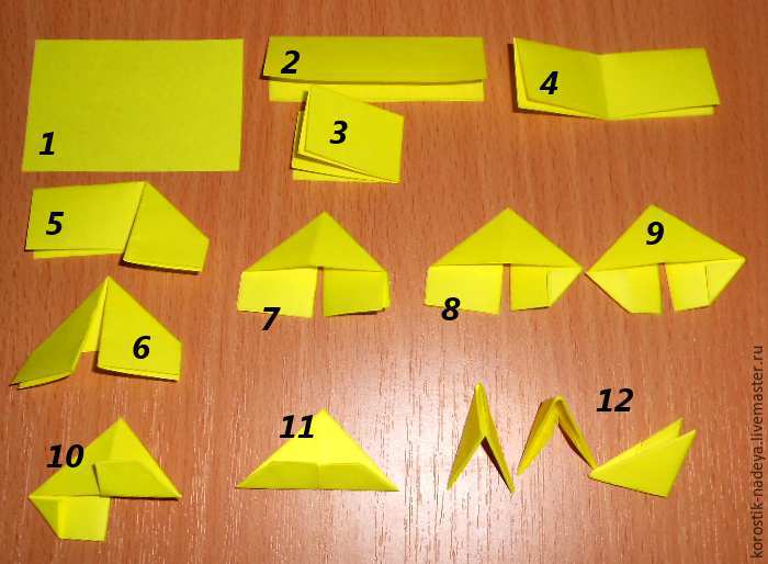 Модульное оригами лебедь для начинающих