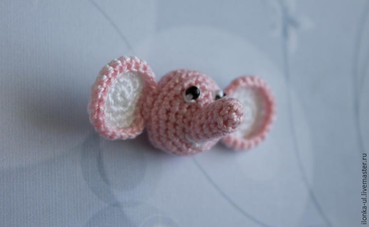 Вяжем миниатюрную розовую слоняшку, фото № 30