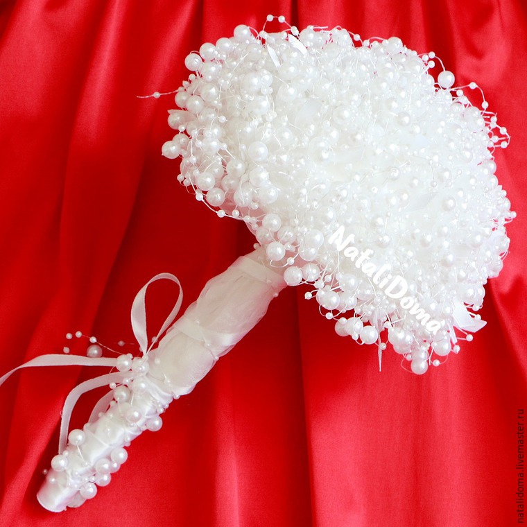 Как сделать свадебный букет невесты из бусин, фото № 1