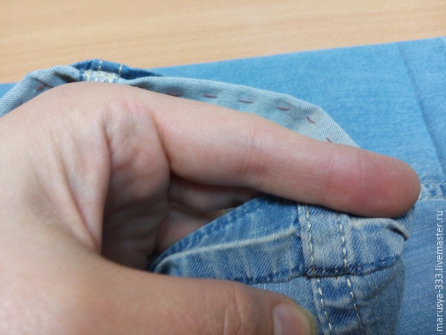 Как укоротить джинсы с сохранением нижней кромки, фото № 5