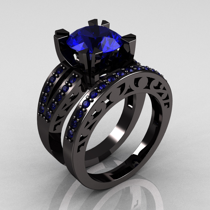Обручальное кольцо из черного золота