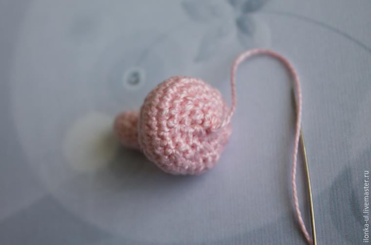 Вяжем миниатюрную розовую слоняшку, фото № 10