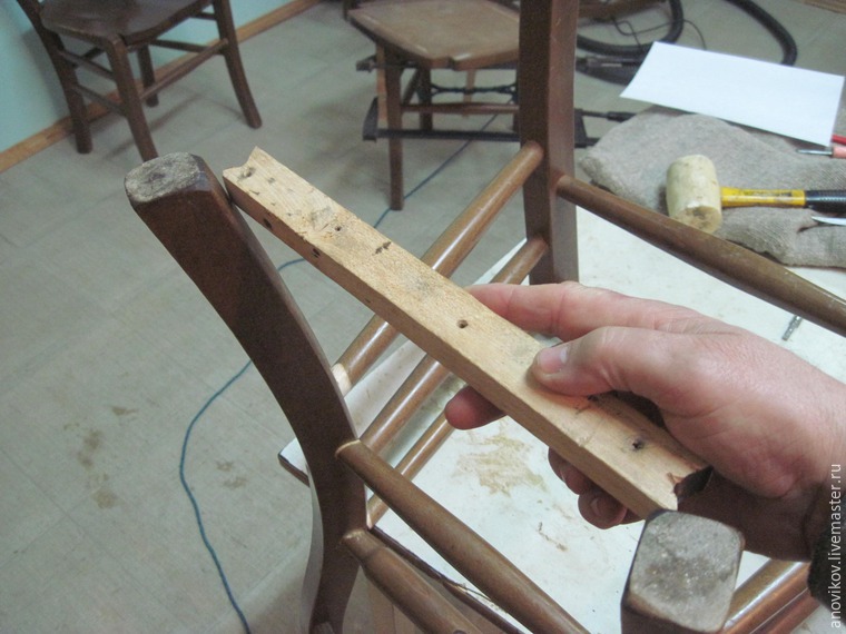 Ремонт стула с круглыми проножками с усилением. Часть 1 подготовительные работы и первое склеивание, фото № 6