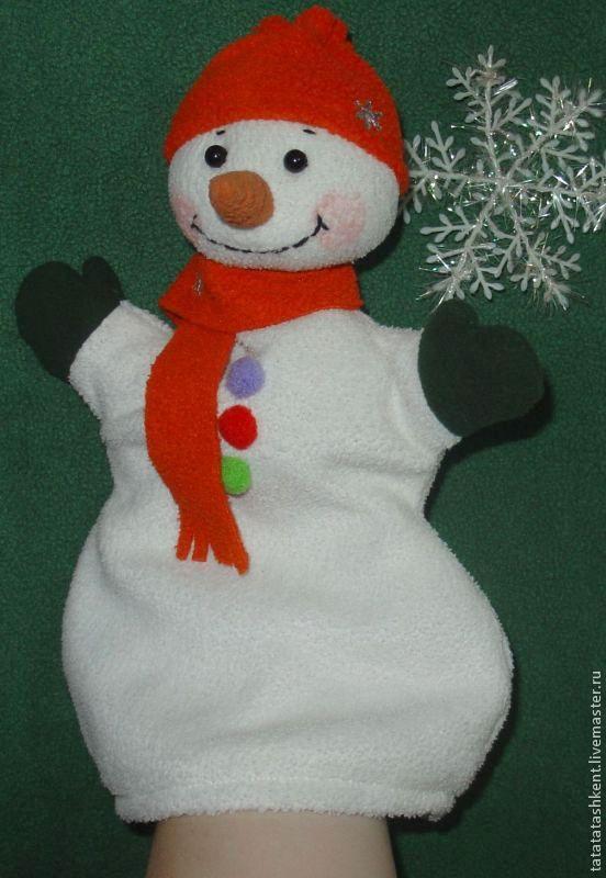 МК рукавичка для кукольного театра- Снеговик!!!: Мастер-Классы в ж�урнале Ярмарки Мастеров