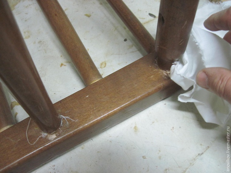 Ремонт стула с круглыми проножками с усилением. Часть 1 подготовительные работы и первое склеивание, фото № 20