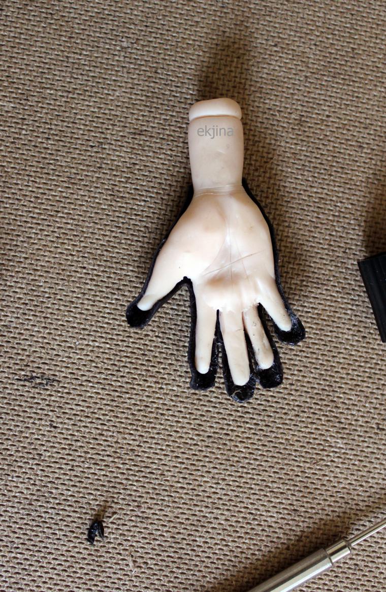 Делаем кожаные перчатки для авторской куклы, фото № 4