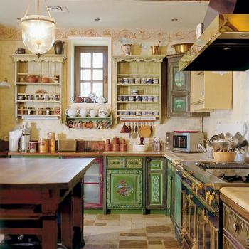 Кухни в стиле прованс с росписью