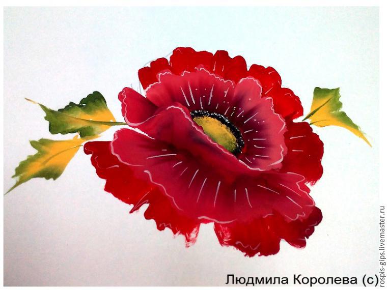 Как нарисовать маки акварелью поэтапно/How to draw a poppy in watercolor stage by stage