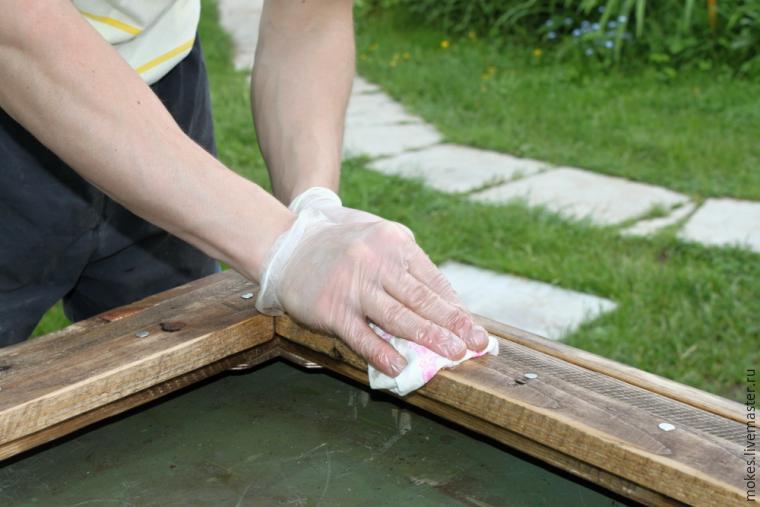 Делаем из поддона зеркало в стиле «лофт», фото № 26