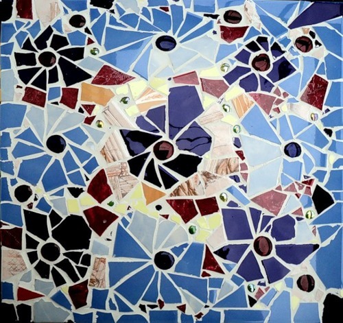 Мозаика из колотой плитки - 32 фото