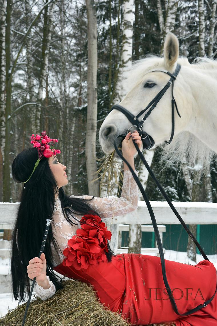 Крутые зимние Наряды для прогулки с лошадью