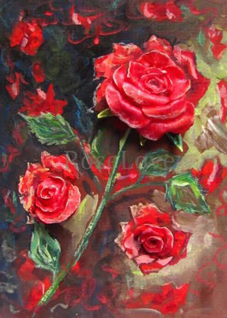 Painting roses. Картина 