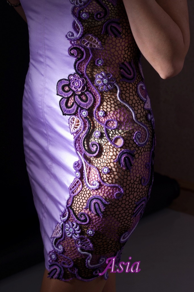 Платье для девочки выполненное в технике Ирландского кружева | Пикабу