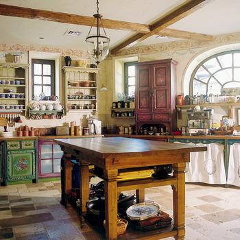 Кухни в стиле прованс с росписью