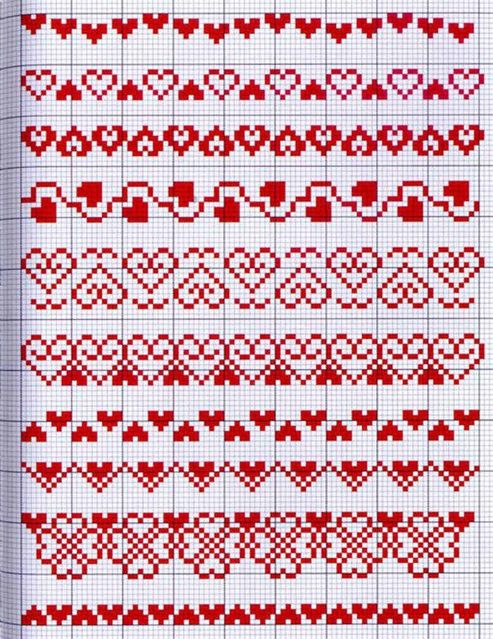 Схема вышивки «Сердечки» - Схемы автора «ksucha» - Вышивка крестом