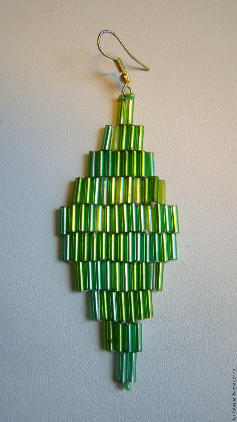 Делаем яркие серьги из стекляруса: Мастер-Классы в журнале Ярмарки Мастеров