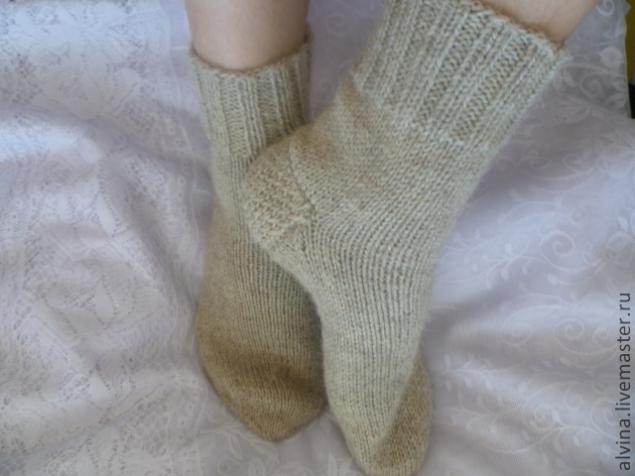 Вязаные шерстяные носки с 