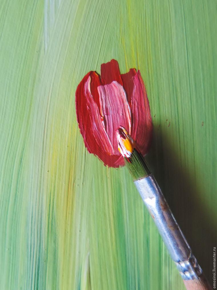 Живопись легко нежные тюльпаны методом правополушарного рисования, фото № 16